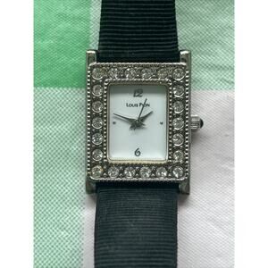 Louis Pion Rhinestone Bezel Silver Tone Women’s Quartz Watch